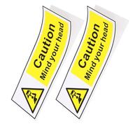 Zerodeko Cartello di Avvertimento Autoadesivo Giallo 2 Pezzi per Sicurezza Materiale Carta Sintetica Pp Resistente e Design ad Alta Visibilità per Scale e Centri Commerciali