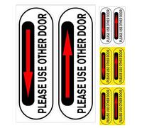 Zerodeko Cartello Porta Autoadesivo Freccia Direzionale 8 Pezzi Adesivo Vinile Resistente Bianco e Giallo per Ufficio Negozio e Sala D’Attesa Segnaletica Porta Stanza e Uscita per