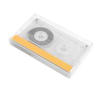 Zerodeko Cassette Vuote per Registrazione 60 Minuti Custodia Rigida Trasparente, Musicassette Fai da Te per Messaggi Audio, Decorazioni a Cassetta Vintage da Parete per Feste e