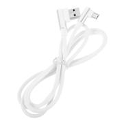 Zerodeko Cavo di Ricarica Micro USB 1 Metro Doppio Connettore Angolo Retto 90 Gradi, Cavo USB Intrecciato Bianco per Telefono e Tablet