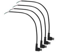 Zerodeko Cavo USB Tipo C Angolo Retto 90 Gradi 4 Pin 0,25 M Filo Aperto Pvc per Alimentazione e Dati Set 4 Pezzi per Riparazione e Fai da Te