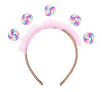 Zerodeko Cerchietto per Chioma a Forma di Lecca-Lecca Natalizio Rosa Accessorio per Feste a Tema Candyland per Fascia Leggera e Confortevole per Eventi e Parchi Giochi