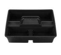 Zerodeko Cestello Portautensili in Plastica Pp Maniglia, Organizer per Utensili da Pulizia a 3 Scomparti, Cassetta Portautensili Compatta per Uso Domestico e Pulizie Quotidiane