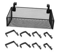 Zerodeko Cestino Porta Oggetti in Metallo Sospeso Per Letto Castello Organizer Su Comodino o Ringhiera Contenitore Di Archiviazione Per Dormitorio e Ufficio Cestino Portaoggetti in Filo Met