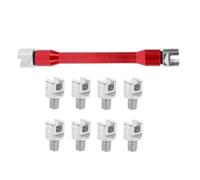 Zerodeko Chiave MM Raggi 5,0-6,8 per Motocicletta e Bici da Fuoristrada | Set Custodia, Alluminio e Ferro, Regolazione Semplice dei Raggi, Rosso, per Ruote e Cerchi