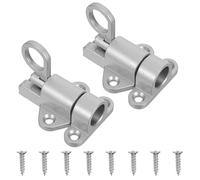 Zerodeko Chiavistello Automatico a Molla in Lega di Alluminio, Catenaccio Autobloccante per Porte e Armadietti in Legno, Serratura a Scatto Silenziosa Perno di Bloccaggio, Set da 2 Pezzi