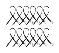 Zerodeko Cinghie Regolabili per Pedali da Bici 12 Pezzi, Cinturini Resistenti per Punta Piedi Mountain Bike e Cyclette, Accessori Ciclismo per Allenamento e Fitness