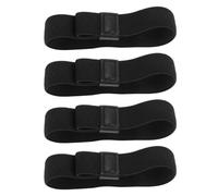 Zerodeko Cinturini Elastici per Contenitori Bento 4 Pezzi in Nailon Nero, Fascia Elastica Doppio Strato per Fissare Lunch Box, Design Semplice e Facile da Usare per Pranzo fuori Casa