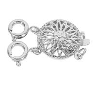 Zerodeko Connettore per Collane Doppio Anello in Leggero e Resistente Separatore per Gioielli Multistrato Fai da Te Bigiotteria Finitura Argento Per Creazione Collane Stratificate