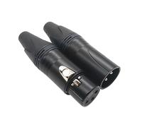 Zerodeko Connettore Xlr Femmina a 3 Pin per Microfono, Presa Audio Xlr Scocca in Abs Resistente, Set da 2 Pezzi per Riparazione e Realizzazione Cavo Microfono