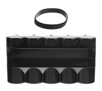 Zerodeko Contenitore per Pellicola Rigido Nero 5 Scomparti, Custodia Protettiva in Plastica Cinturino in Silicone, Organizer Compatto per Conservazione e Trasporto Rullini Fotografici