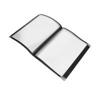 Zerodeko Copertina 16 e Pvc A4 in Trasparente per Menu 8 Pagina Visualizzazioni, Pratica e Comoda Design Moderno ed Elegante per Ristoranti e Pub