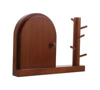 Zerodeko Copertura per Interruttore della Luce Effetto Legno Rustico in Legno Massello, Placca di Protezione per Presa Elettrica con Design a Porta, per Casa, Ufficio e Camera da Letto