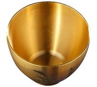 Zerodeko Coppa di Offerta in Ottone Dorato per Acqua Sacra, Decorazione Rituale per Stanze Zen e Luoghi, Resistente e Raffinata per Meditazione