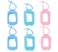 Zerodeko Copri-flacone Da Viaggio in Silicone 6 Pezzi 50ml Copribottiglia Portatile Resistente Usura Per Uomo Donna Camper Escursionismo Gancio Per Zaino e Borsa