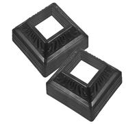 Zerodeko Coprigambe per Pali Recinzione in Pvc Nero 10 Pezzi Copertura Base per Nascondere Difetti Estetici per Recinzioni e Cassette Postali