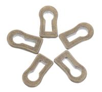 Zerodeko Copriserratura Antica in Metallo 10Pezzi Piastra per Serrature di Mobili Antichi Foro Ovale Decorativo Protezione per Scrivanie e Armadi in Casa