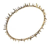 Zerodeko Corona di Spine Dorata in Metallo per Feste e Balli, Design Unico ed Elegante, Accessorio Unisex per Uso Prolungato, per Donne e Uomini