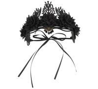 Zerodeko Corona Floreale Gotica Vintage Nero, Accessorio Versatile e Comodo per Chioma da Donna, per Feste Annuali e Servizi Fotografici