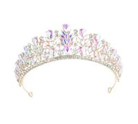 Zerodeko Corona Sposa Barocca Elegante con Cristalli e Strass Marquise Tiara Leggera e Stabile per Donna Accessorio Regale per Matrimonio Compleanno e Ballo