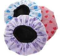 Zerodeko Cuffie da Bagno Elastiche 4 Pezzi in Peva e Microfibra Assorbente, Morbide e Traspiranti per Dormire e Make Up Stili multipli