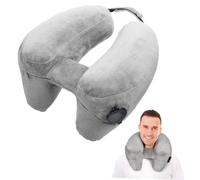 Zerodeko Cuscino da Viaggio per Auto con Supporto Gonfiabile per Il Collo A Forma di U per Il Massimo Comfort