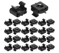 Zerodeko Dado per Cremagliera M4 in Ferro Nichelato Nero 100 Pezzi Clip Resistente alla Corrosione per Montaggio in Armadi Elettrici e Assemblaggio Attrezzature