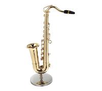 Zerodeko Decora Il Tuo Spazio Con Il Mini Set Di Sassofoni Il Supporto Decorativo Per Sassofono Tenore E La Custodia in Pelle