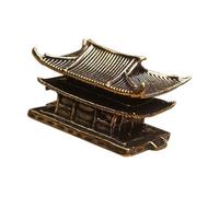 Zerodeko Decorazione per Soggiorno Statua in Ottone in Miniatura Statuina Vintage da Padiglione Oggetto Decorativo da Giardino Zen Asiatico