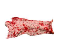 Zerodeko Decorazioni di Halloween per Esterni con Cadavere Realistico e Plastica, Attivazione Sonora e Luci per Corridoi e Giardini Spaventosi