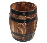 Zerodeko Design a Forma di Botte di Vino, Portautensili da Cucina in Legno per Il Bancone Della Cucina, Organizer Rustico per Spatola, Contenitore per La Conservazione di Botti di Whisky, Fioriera