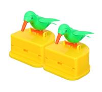 Zerodeko Distributore Automatico di Stuzzicadenti Compatto e Portatile in Plastica a Forma di Volatile Confezione da 2 Pezzi per Picnic All'aperto e Ristoranti