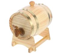 Zerodeko Dosatore Alcolici 3l in Legno con Rubinetto e Supporto Antiscivolo, Design Classico Vintage per Bar Aziendali e Tavoli