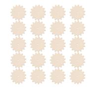 Zerodeko e Decorazioni Fai da Te Creative di Chip di Legno a Forma di Ingranaggio Kit di 20 Pezzi Beige, Sicuro da Usare e Personalizzabile