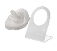 Zerodeko Faccia Finta in Silicone per Pratica di Piercing alla Bocca Parte del Corpo Flessibile con Supporto di Viso Simulato per Esposizione di Gioielli