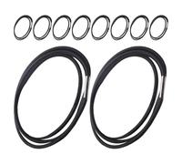 Zerodeko Fasce Elastiche Regolabili per Sacchetti della Spazzatura 140 Cm - Set da 10 Elastici Antiscivolo per Bidoni da Cucina, Ufficio e Uso Interno ed Esterno