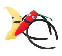 Zerodeko Fascia per Chioma a Tema Frutta e Verdura 4 Pezzi Banana e Peperoncino Accessori Divertenti per Feste e Cosplay Cerchietti Leggeri per e Adulti per Halloween Carnevale e