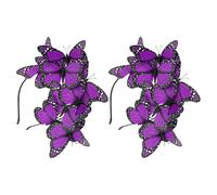 Zerodeko Fascia per Chioma Farfalla 2 Pezzi in Plastica per Donna e Bambina, Facile da Usare, Morbida e Comoda, Accessorio Elegante per Carnevale e Servizi Fotografici