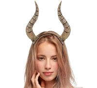 Zerodeko Fascia Per Con Corna Di Halloween: Fascia Per Con Corna Di Pecora Diavolo E Demone In Silicone Con Simulazione Di Animale Con Corna - Copricapo Unisex Per Adulti