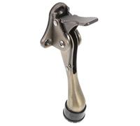 Zerodeko Fermaporta Pavimento Regolabile Pedale in Bronzo Antico Stopper Sicurezza per Porte Battente Protezione Pareti Antiurto Facile Installazione e Uso Senza Piegarsi