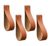 Zerodeko Ganci Da Parete in Pu Per Asciugamani e Tende, Supporti Per Asta in Stile Bohemien, 4 Pezzi Per Bagno, Cucina e Camera Da Letto, Montaggio a Muro Salvaspazio