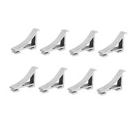 Zerodeko Ganci di Supporto in Alluminio per Frigorifero 8 Pezzi Clip Resistenti per Mensole Fridge Shelf Superficie Liscia e Durata Lunga