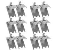 Zerodeko Ganci di Supporto per Ripiani Frigoriferi in Acciaio Inox 12 Pezzi Clip per Mensole Carichi Pesanti senza Fori Accessori per Organizzazione Frigorifero Domestico Congelatore