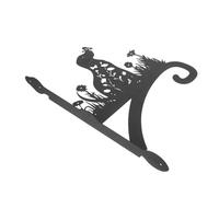 Zerodeko Ganci per Piante Sospese da Esterno in Ferro Nero con Silhouette di Cane, Resistente alle Intemperie ad Alta Capacità di Carico, per Giardini Verticali e Balconi