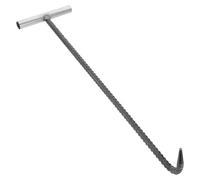 Zerodeko Gancio di sollevamento a T per tombini di servizio, gancio per disossamento della carne, per trampolino, molle di trazione, strumento per aprire i tombini, nero, 50 cm