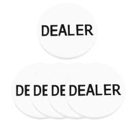 Zerodeko Gettoni da Gioco Design Semplice e Professionale Buona Durezza 5 Pezzi in Ps Bianco, Piccoli e Leggeri per Gioco della Tombola e Poker