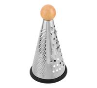 Zerodeko Grattugia Multifunzionale in Acciaio Inossidabile Manico in Legno Antiscivolo, Design a Cono Efficiente a 3 Lati, Portatile per Cucina e Uso Domestico Carote e Patate