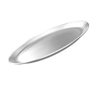 Zerodeko griglia acciaio per pizze Pannatura da forno buffet teglia tonda per pizza piatto portaoggetti teglia rotonda vassoi di pizza piatto da portata rotondo Acciaio inossidabile Silver