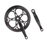 Zerodeko Guarnitura Bici a Anello Singolo 52t 170mm in Ferro Nero | Catena 1/2x3/32, Montaggio Semplice, Resistente All'usura, per Bici a Velocità Singola e Strada
