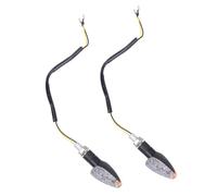 Zerodeko Indicatore Direzione LED per Lampada Nero con Trasparente Coppia per Motocicli Off Road Luce Segnalazione Anteriore e Posteriore Sicurezza Notturna Potenziata